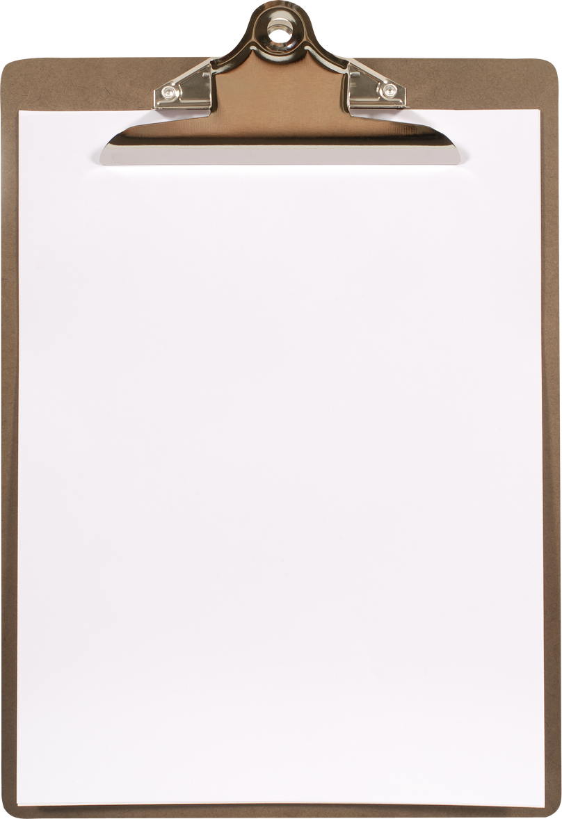 Clipboard with Blank Paper